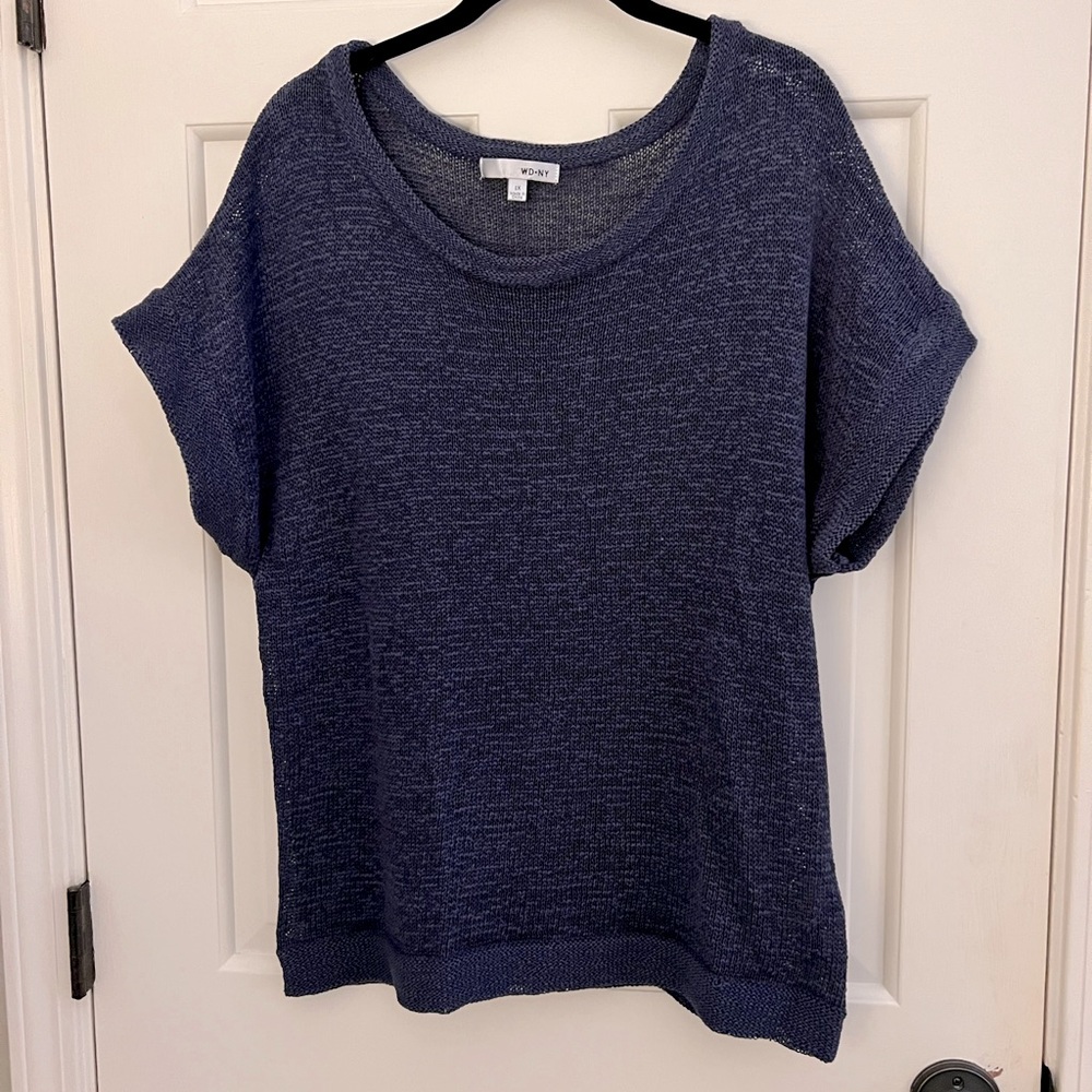 WD•NY blue sweater size 1X